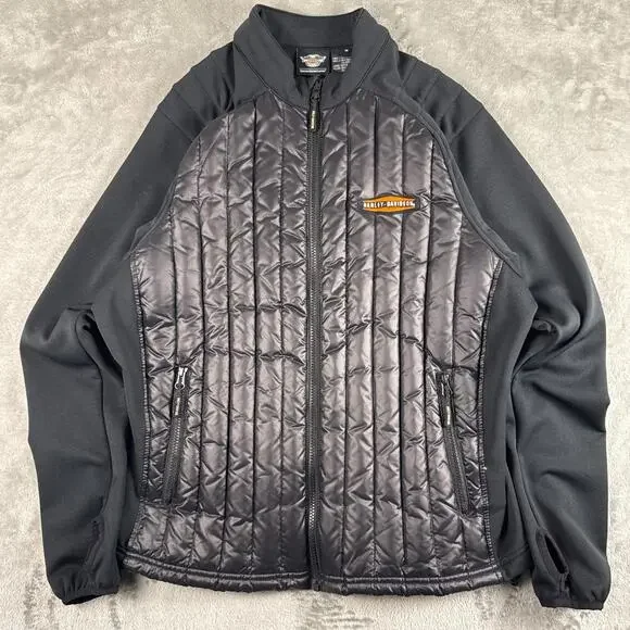 Harley Davidson Insulated Full Zip Biker Mototcycle American USA Jacket Sz M - Picture 1 of 7